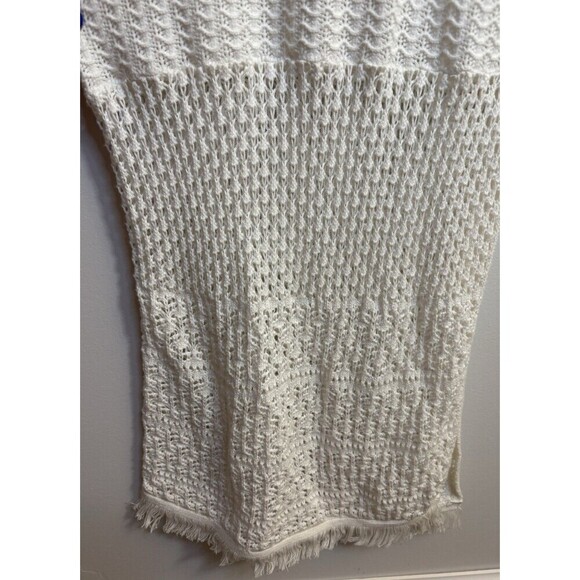 HOUSE OF HARLOW Cream Crochet Knit Long Maxi Tank Dress Women XS Boho Fringe NEW - Picture 5 of 14